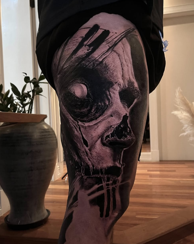 Tatuagem realista - Caveira dark